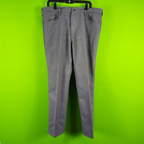Wrangler Gray Mens Pants Size 38x30 100% Polyester Classic Fit Made In USA - Picture 1 of 7